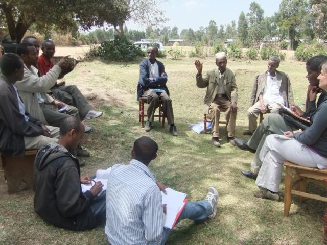 Gathering Bangladeshi farmers.