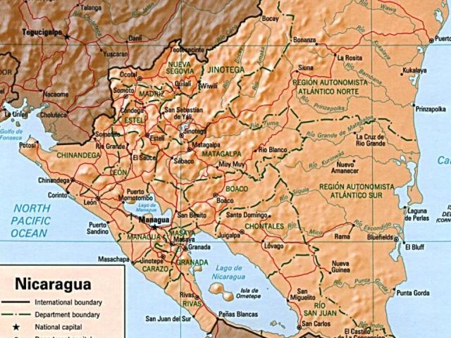 Nicaragua map
